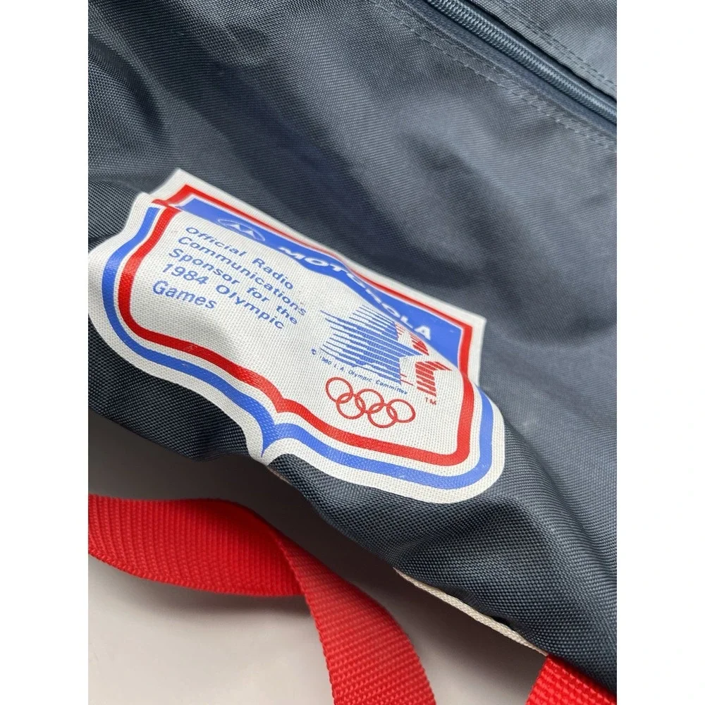 Lot Of 2 Vintage 1984 Official Radio Olympic Motorola Duffel Bag Gym Travel